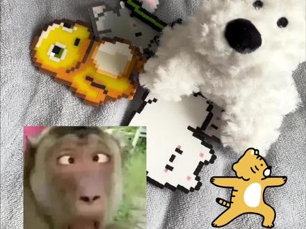 拼豆十二生肖|我不行了这太有意思了 刷抖音看了一天笑一天了#十二生肖拼豆主打一个抽象 #拼豆 #手工 #拼豆日常