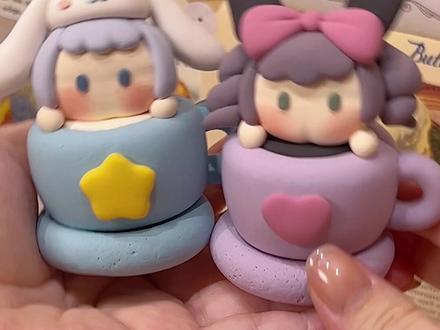 三丽鸥小茶杯~#超轻粘土 #手工diy #玉桂狗 #库洛米