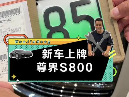 新车自己上牌的话需要多少钱?#尊界 #新车上牌