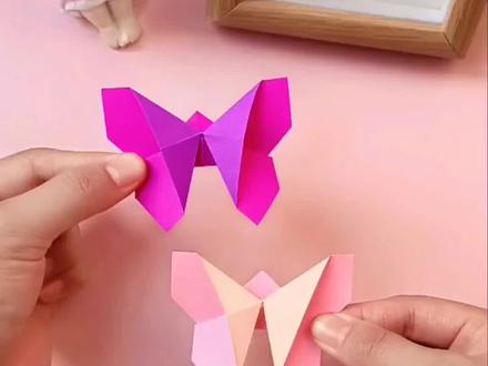 别眨眼!教你一张纸如何一秒成蝶,学会了过年聚会惊艳所有人#手工#新年手工#折纸教程#亲子手工@京东 #我给老家送年货