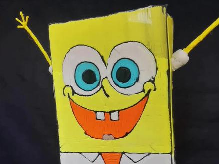 用3D打印笔做个海绵宝宝手办,孩子再也不用担心没有玩具了!#手工diy #亲子手工 #爱手工爱生活 #3d打印笔创造属于你的奇迹 #海绵宝宝派大星
