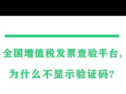 #发票查验#查验发票#发票查询在全国增值税发票查验平台查验增值税发票,输入查验项之后,为什么不显示验证码?