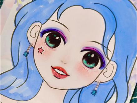 姐姐画的一点都不像艾莎公主!直接🅾️分!#跟着抖音学画画#装扮少女#创作灵感#上热门 #脑洞大开@DOU+小助手