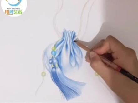#创意美术#美术教育#海淀上庄#美术银月艺术桔子老师带你学画画----香囊⭐️