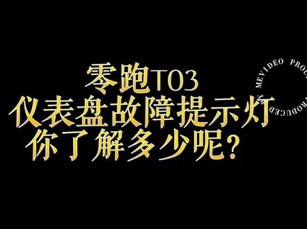 #零跑汽车 零跑T03 仪表盘故障提示灯大全,超实用的功能,如果你不懂建议收藏#选车看零跑价值有参考 #汽车知识分享 #厉害了我的车 #十万以内新能源车推荐