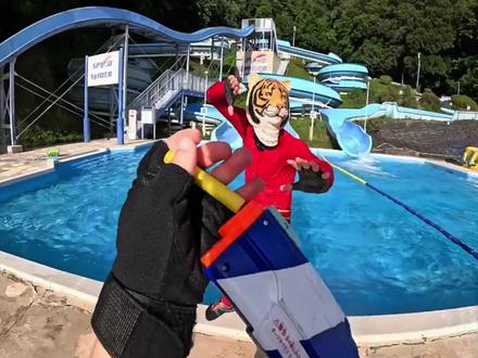 如果你和老虎怪兽玩射击游戏?#射击游戏