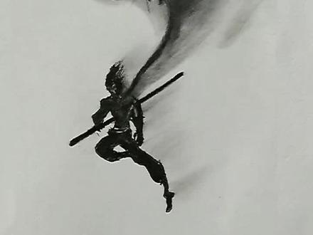 擦一擦,揉一揉,简单几步画出大圣#大圣归来 #画画 #手绘 #抖出我的艺术 #想画就画