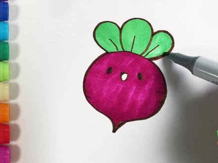 儿歌多多蔬菜简笔画 萝卜 学画可爱的萝卜 宝宝健康不挑食#绘画手工 #兴趣才艺 #萌知计划 @抖音青少年