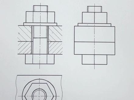 补画螺栓连接图
