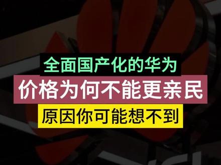 全面国产化的华为价格为何还那么贵?真相其实是……#华为 #华为mate60pro #长江存储 #芯片 #卡脖子