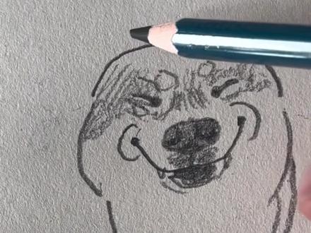 柴犬怎么画?#一学就会系列 #狗狗画法 #灵魂画手 #绘画过程分享 #柴犬