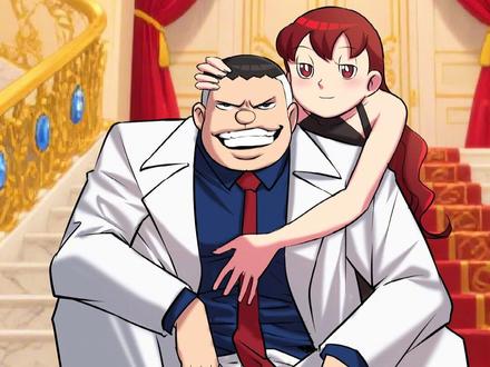 绘画设计之西装暴徒虎与静香#胖虎 #静香 #画画