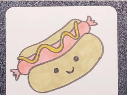 香喷喷的热狗🌭️#简笔画 #简笔画教程 #画画 #可爱简笔画 #手帐 #创意美术 #想画就画 #我要上热门