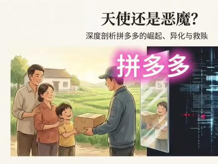 拼多多,天使还是恶魔?拆解多多崛起之路。拼多多,备受争议。爱他的人,赞不绝口。恨他的人,恨之入骨。拼多多能否助力中国制造业向高品质发展转型?#PDD #拼多多 #temu #省钱