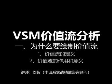 2、VSM价值流分析-为什么要绘制价值流①#精益 #精益生产 #TPS #LEAN #价值流 #VSM