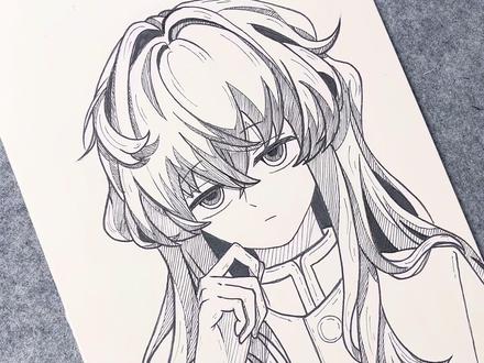 时透无一郎手绘
#黄州画室#鬼灭之刃 #画画过程 #每日一画