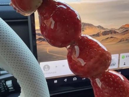 沉浸式感受一下沾糖葫芦#冰糖葫芦 #美食