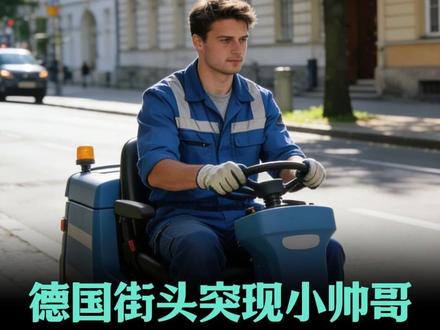 德国街头突现小帅哥 背后身份既然是清洁工 #德国双元制#德国生活#德国#捷牧留德#清洁工