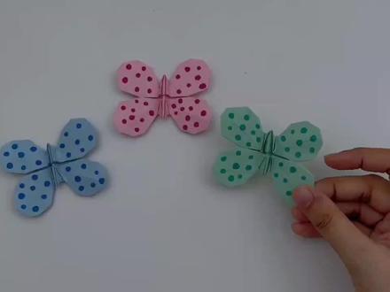 会扇动翅膀的折纸蝴蝶,精致又漂亮! #折纸蝴蝶 #折纸教程 #手工折纸 #抖音折纸