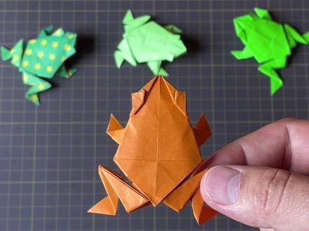 立体精致的小青蛙,青蛙折纸教程 #亲子互动 #儿童手工 #创意手工 #幼儿园手工