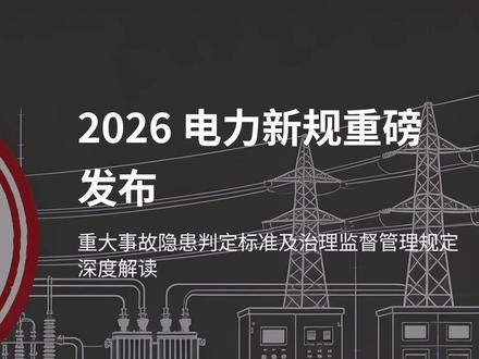 国家发改委发布《电力重大事故隐患判定标准及治理监督管理规定》 #电力 #新能源 #零碳园区
