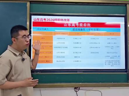 2026山东高考提前批填报详细解读