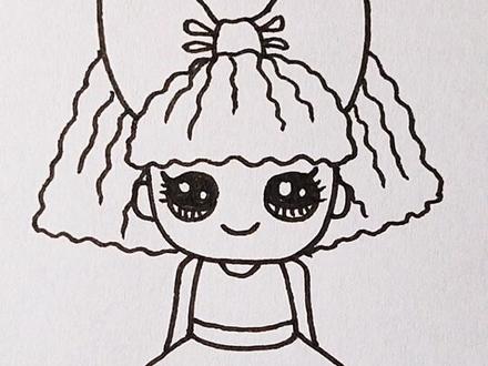 姐姐画的蝴蝶结女孩和我画的哪个好看?评论区里见!#萌知计划 #艺术分享官 #简笔画 @抖音青少年