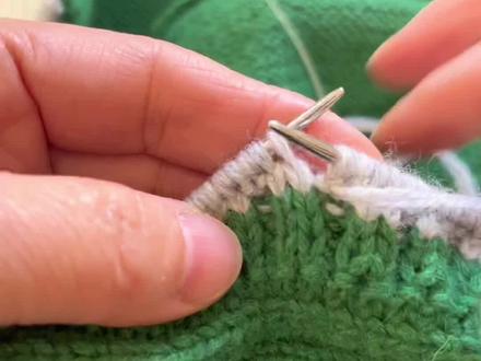 棒针挖扣眼的新方法#鸿益手工棒针编织 #做手工我是认真的