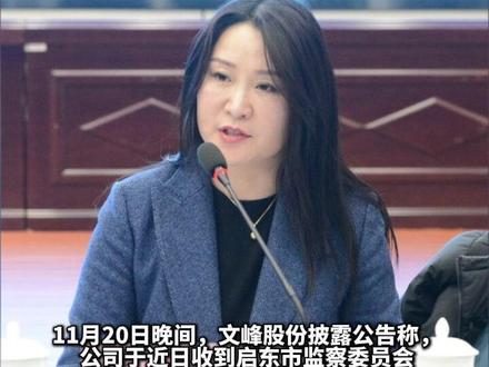 文峰股份公司副总经理秦国芬被留置,年薪超百万(澎湃)