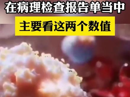 在病理检查报告单当中,主要看这两个数值 #病理报告 #硬核健康科普dou来说 #健康科普 #开启硬核医学科普时代 #中医肿瘤专家吴薏婷