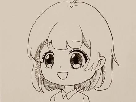 教你一个成功率99%的Q版头像半侧面画法#二次元 #动漫 #手绘 #画画 #画画教程 @抖音青少年