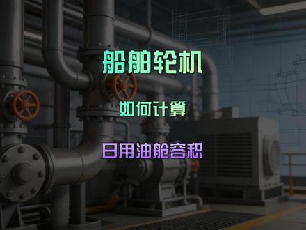 《船舶轮机教程》 如何计算日用油舱舱容?#船舶#轮机工程#教程