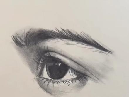 教你画半侧面眼睛,一起来画画吧! #画眼睛 #画画 #手绘 #一起学画画 #绘画教程