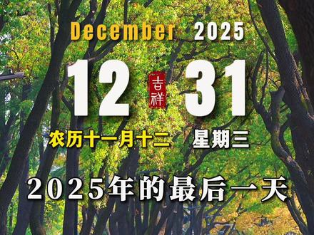 早安,我的朋友!今天是2025年的最后一天!一年忧喜今宵过,两鬓风霜明日新。这一年,无论好坏,都要感谢步履不停的自己!愿2026!马到成功!马上幸福!马上有钱!#再见2025你好2026 #跨年文案 #新年快乐 #早安 #早安电台 @DOU+上热门 @DOU+小助手 @抖音创作小助手 @抖音小助手