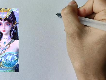 画叶罗丽海公主海颜。#画叶罗丽海公主海颜 #手绘过程 #原创手绘 #叶罗丽简笔画 #海公主简笔画