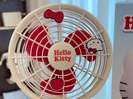 和kitty一起过夏天咯#夏日小风扇 #kitty风扇