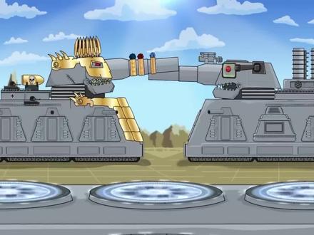 坦克动画:饮料牌坦克大战军中坦克 #坦克动画 #玩具