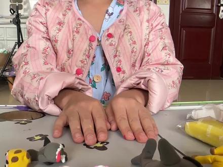 晴老师上线~粘土教学视频#儿童创意手工 #超轻粘土手工 #亲子互动