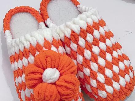 双色冰条线拖鞋,教程二#哎呦喂你鞋真好看 #钩针教程 #手工 #手工拖鞋教程