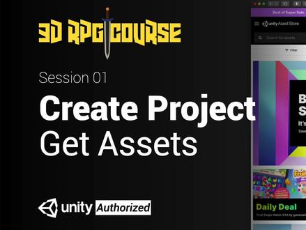 Unity 3D RPG核心教程01:Create Project 创建项目导入素材#编程 #游戏开发
