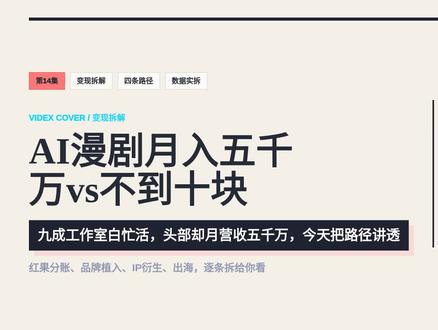 变现路径全解:红果漫剧IAA分成、品牌植入、IP衍生、出海,哪条路最适合你