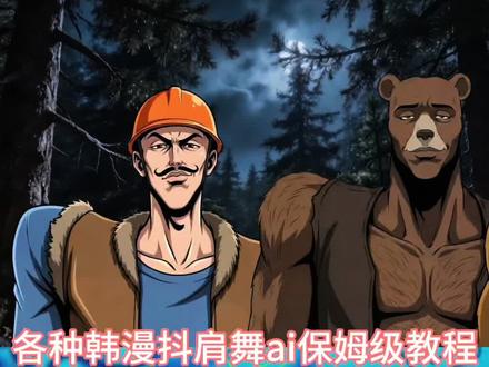 各种韩漫抖肩舞ai教程来啦 喜欢的宝子可以试试哦#剪映#韩漫 #熊出没#教程ai