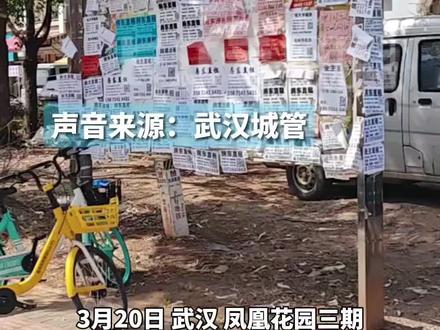 武汉一小区门口,多年来,每天被贴满上百张“房东直租”广告,业主们多次向物业和城管反映,但是该问题依然无法解决。#城市牛皮癣 #城管