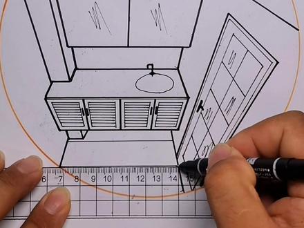 一分钟教你学会卫生间手绘及技巧@DOU+小助手 @抖音小助手