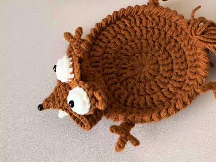 超可爱的松鼠杯垫教程来啦|新手详细教程#钩织教程#毛线编织