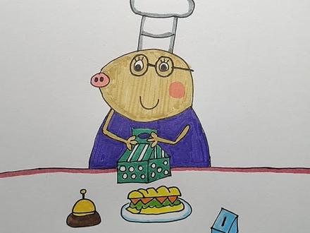 简笔画小猪佩奇#简笔画#一起学画画 #画画#感恩