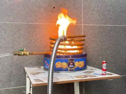 用铜管DIY一台简易的热水器,不用燃气不用电,就能用上热水 #DIY #手工制作 #热水器 #制作方法