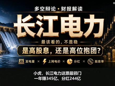 散户重仓长江电力,到底是吃分红,还是买在高位? #长江电力 #股票 #财经