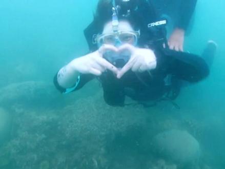 #潜水 #元宵节快乐 海底比芯❤️希望看到的朋友们,团团圆圆,开心每一天哦