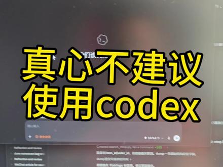 真心不建议使用codex,我退坑了!!!
